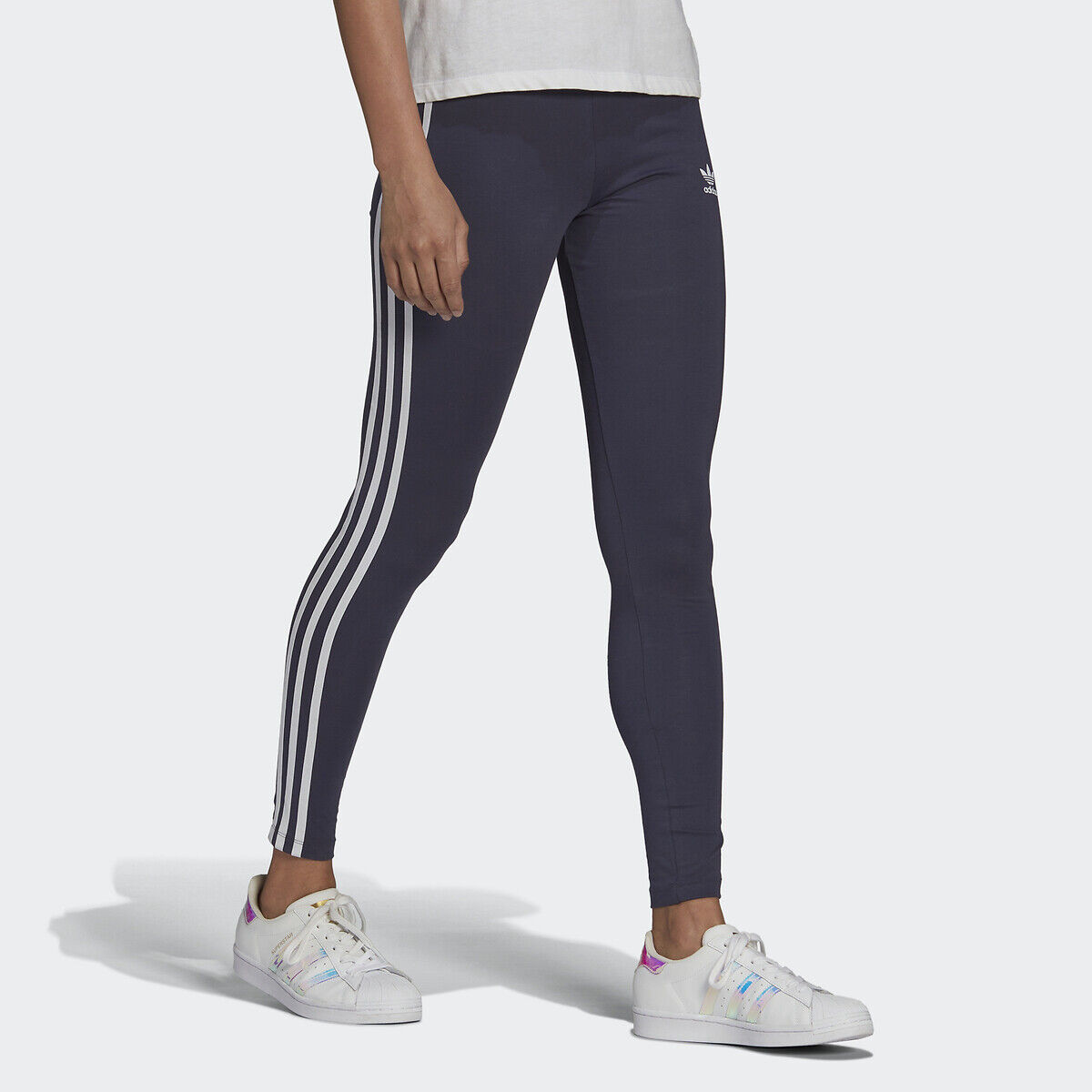 Adidas Leggings Adicolor, 3 seitliche Streifen BLAU