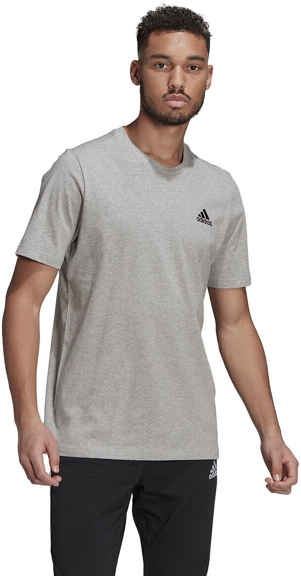 Adidas T-Shirt, kleiner Logoprint GRAU