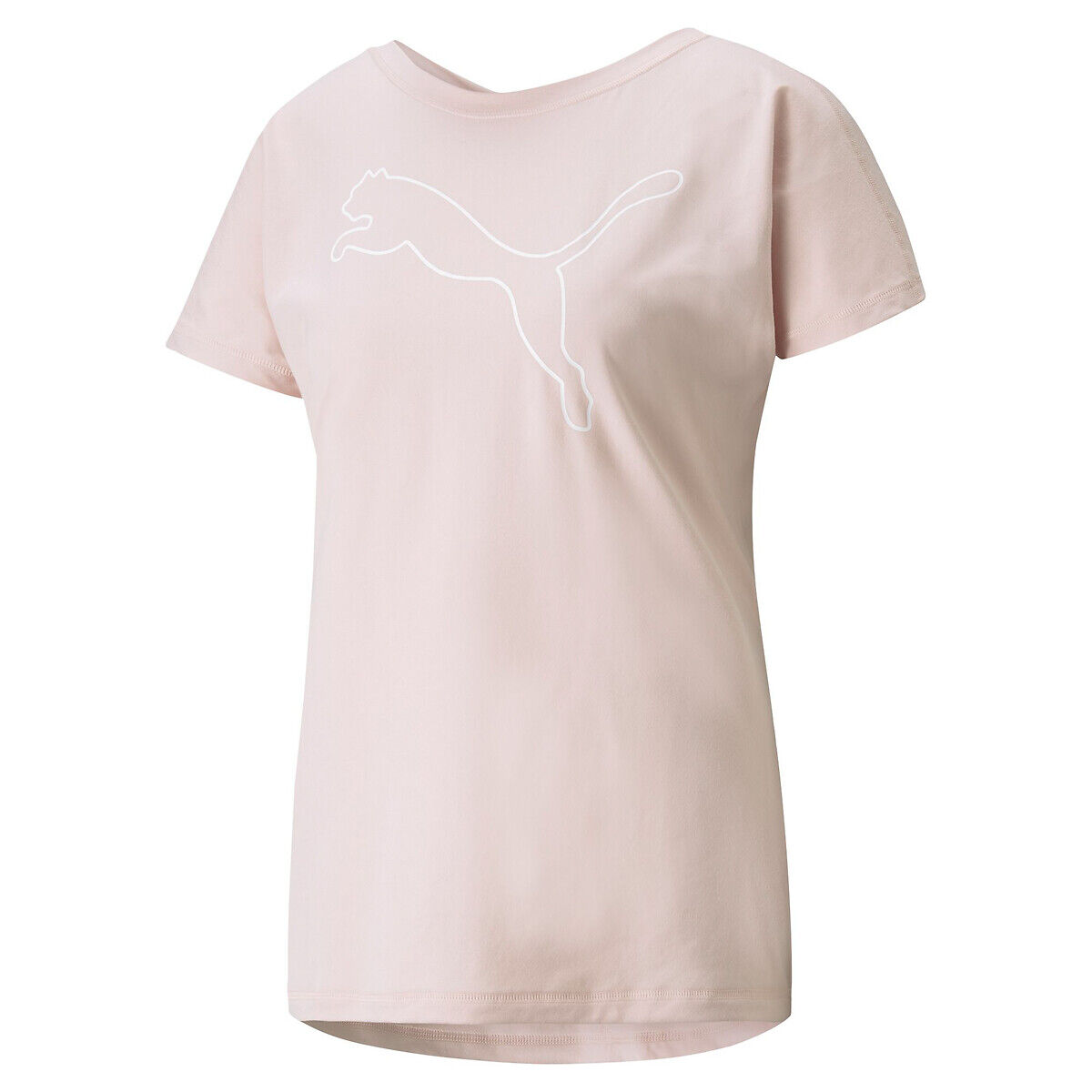 Puma T-Shirt, runder Ausschnitt, Logoprint ROSA