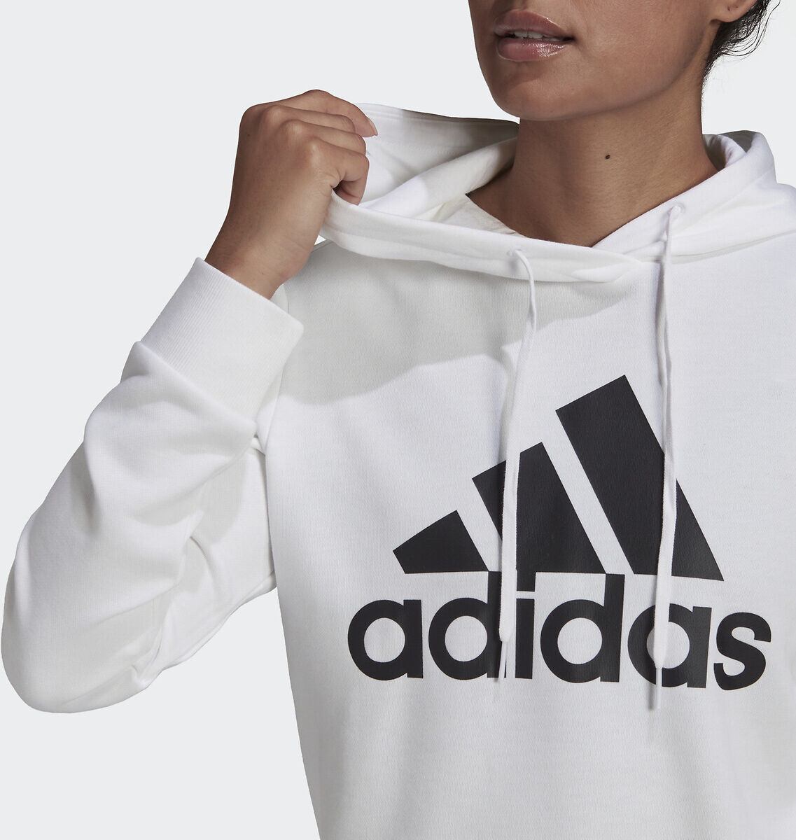 Adidas Kapuzensweatshirt Essentials Relaxed Logo WEISS