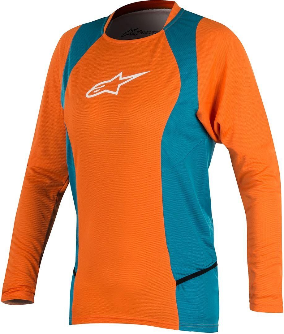 Alpinestars Stella Drop 2 LS Damen Fahrrad Jersey XL Blau Orange