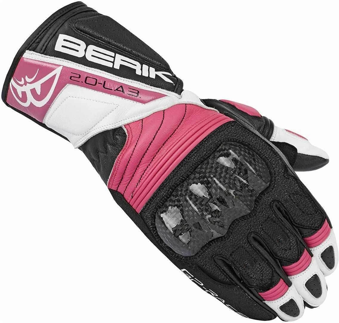 Berik Zoldar Damen Motorrad Handschuhe XL Schwarz Pink