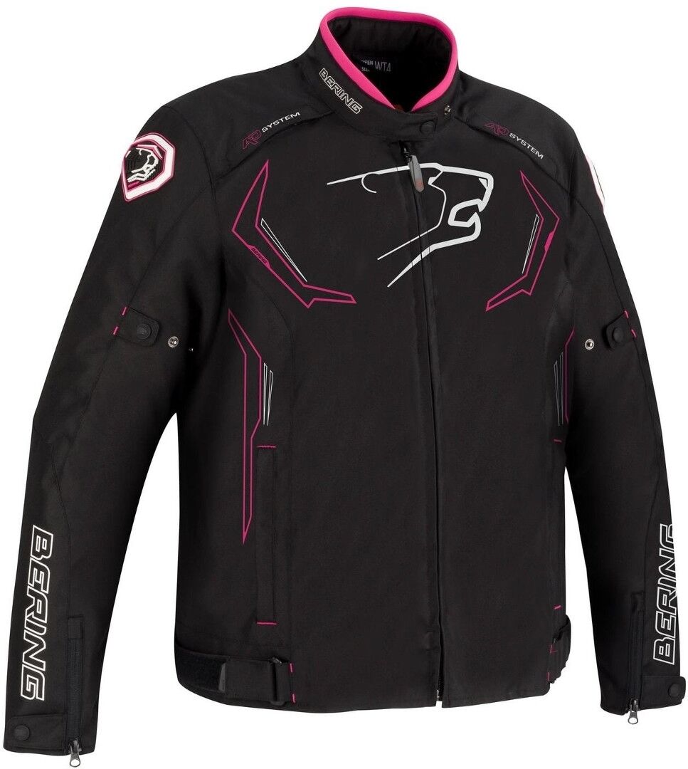 Bering Guardian Übergröße Damen Motorrad Textiljacke XL Schwarz Pink
