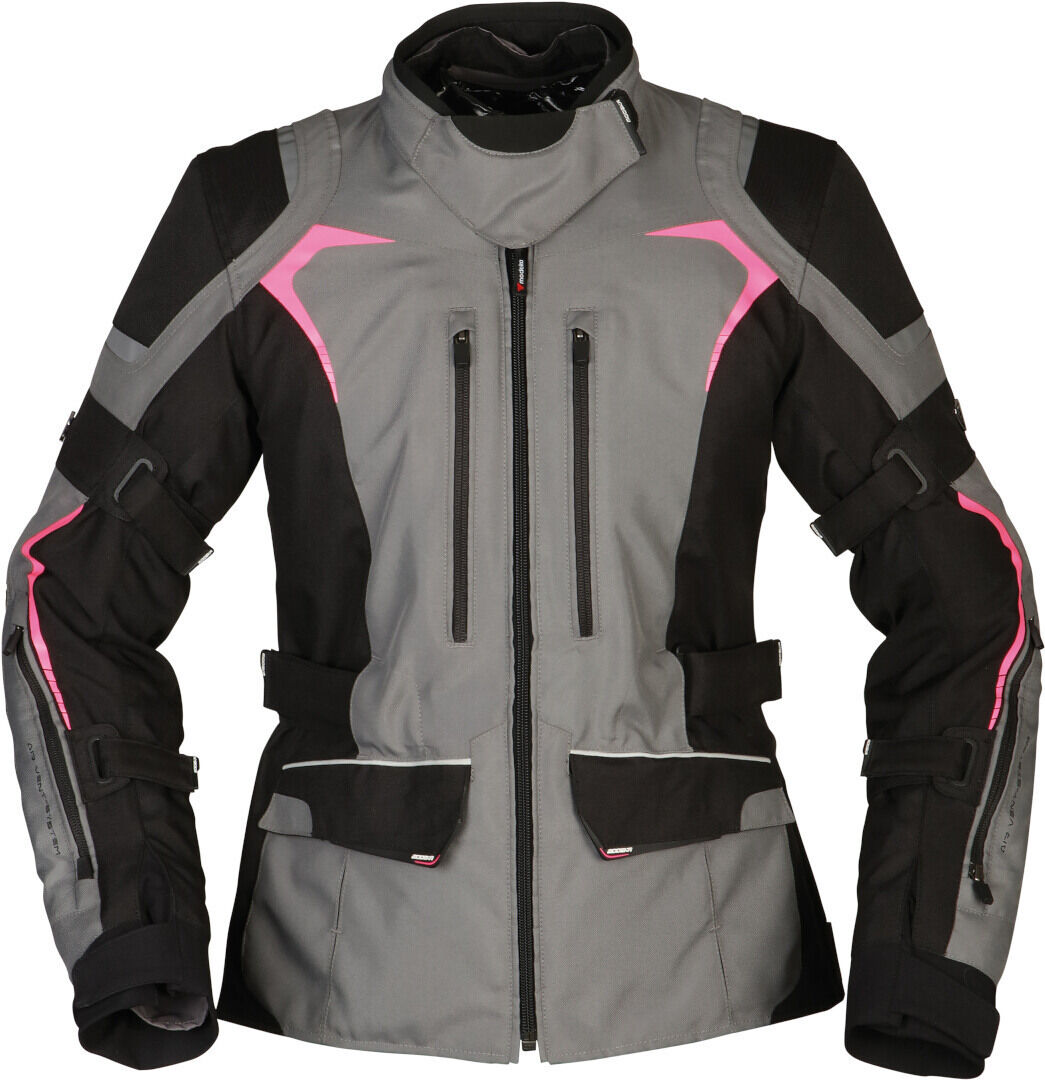 Modeka Elaya Damen Motorrad Textiljacke 34 Schwarz Grau