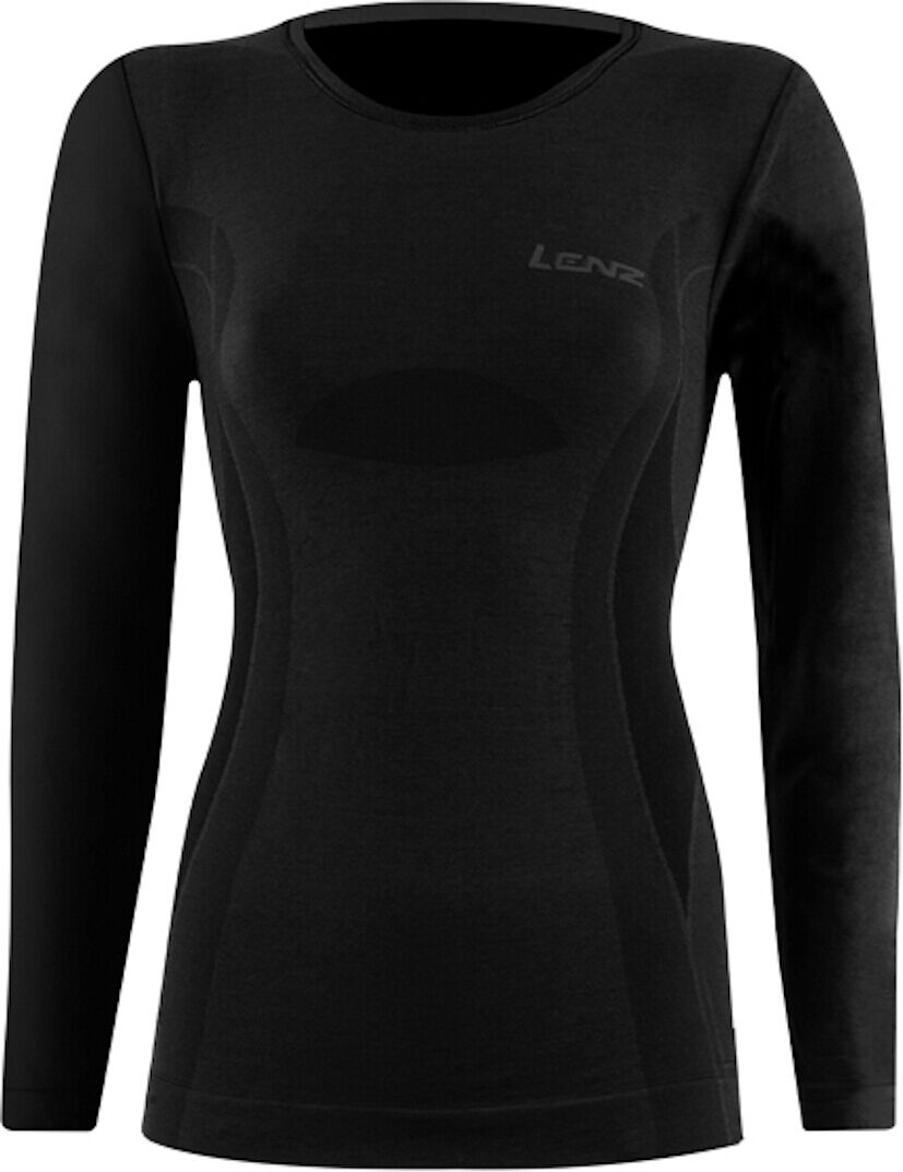 Lenz 6.0 Merino Round Neck Damen Langarmshirt M Schwarz