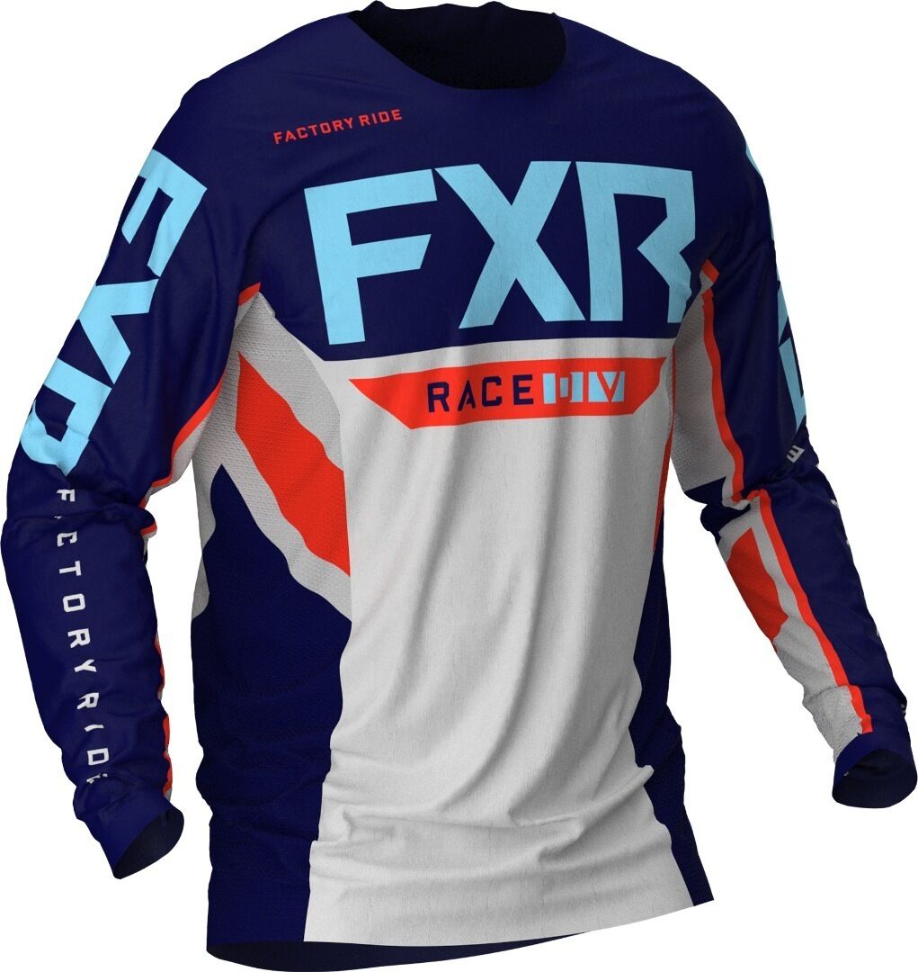 FXR Podium Off-Road MX Gear Motocross Jersey XL Grau Blau