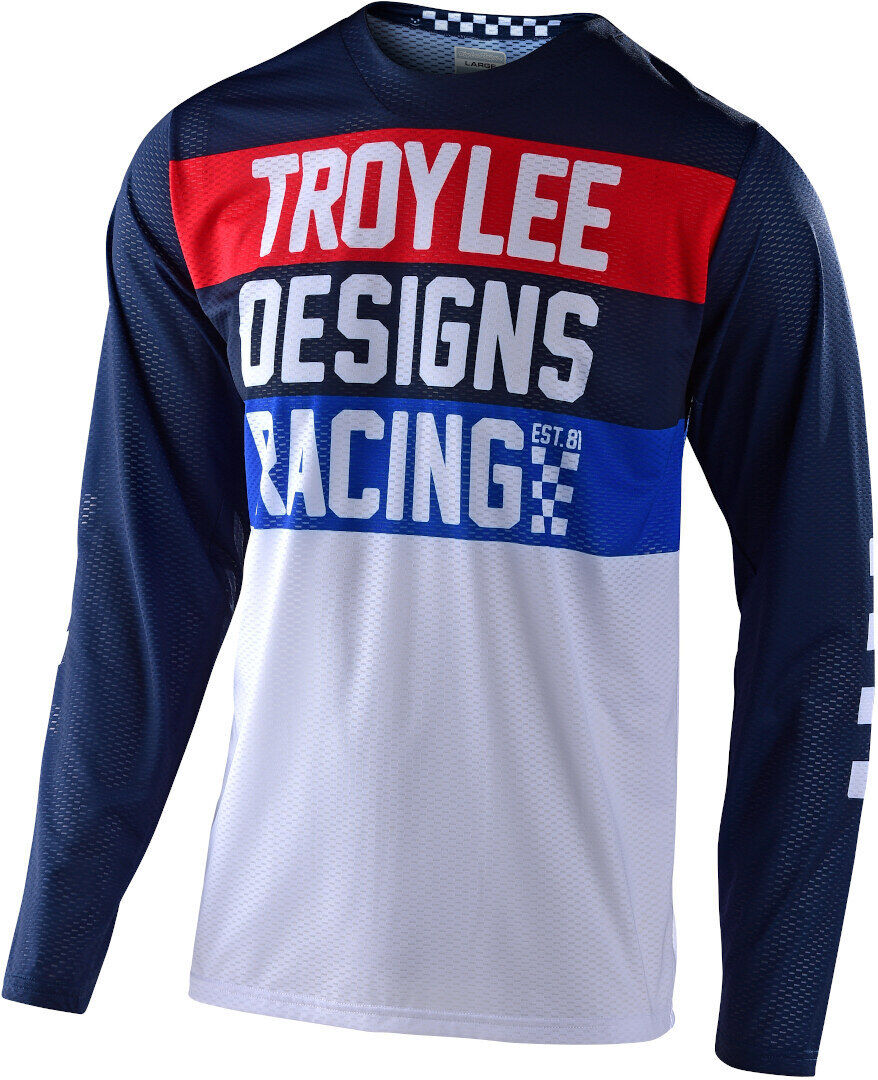 Troy Lee Designs GP Air Continental Motocross Jersey XL Weiss Blau