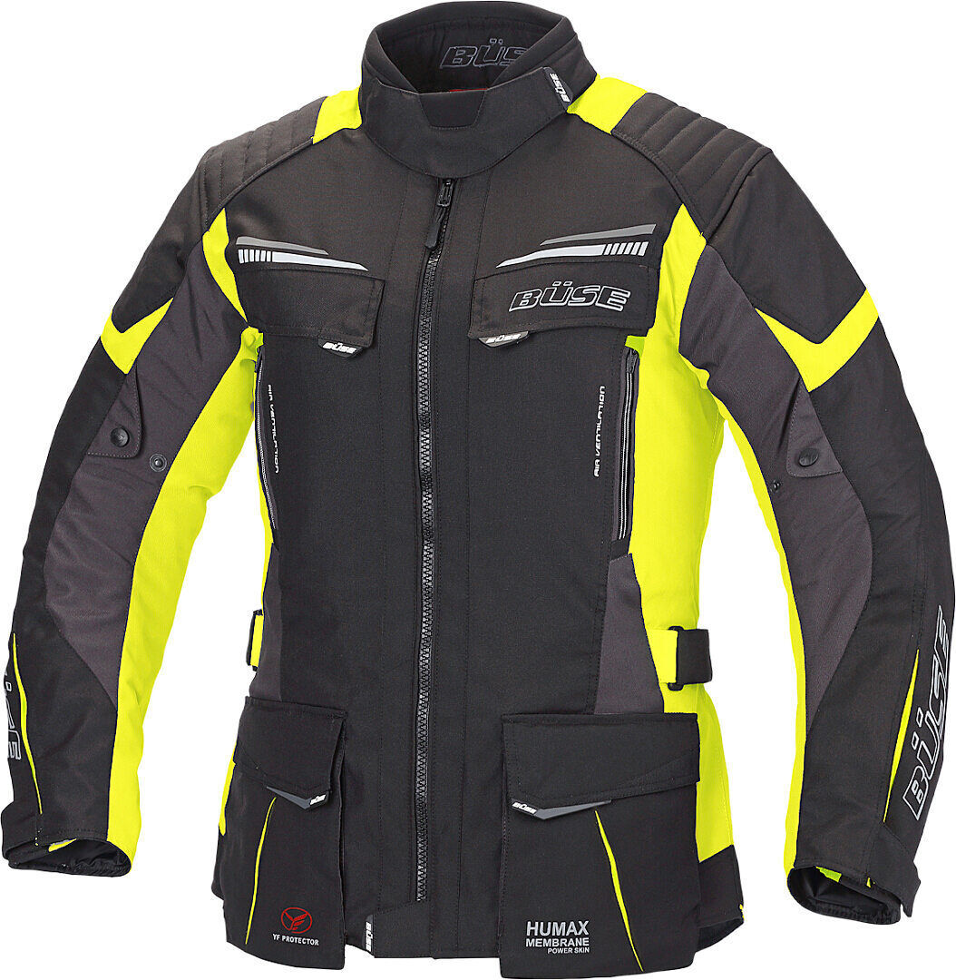 Büse Lago Pro Damen Motorrad Textiljacke 36 Schwarz Gelb