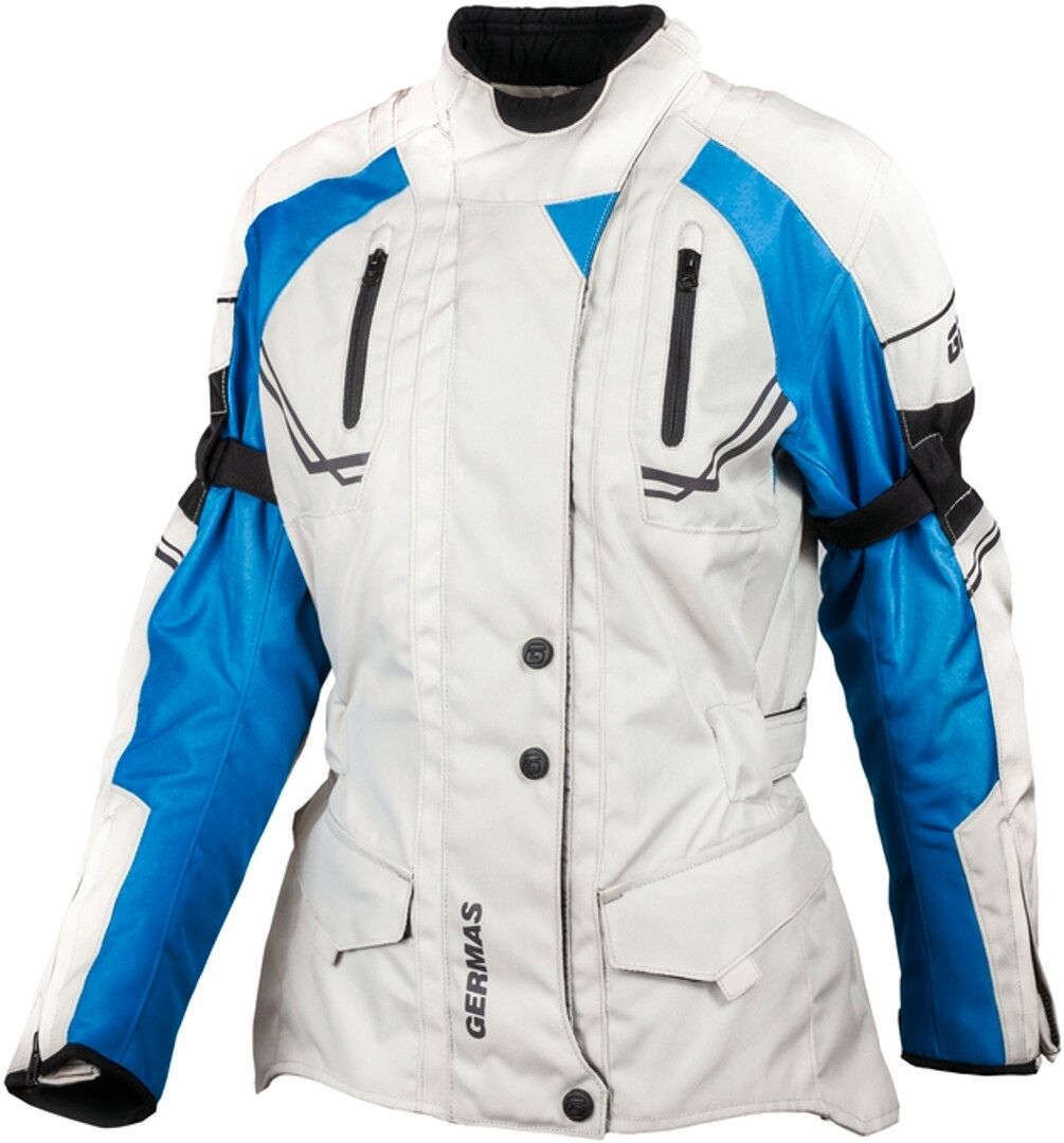 GMS Taylor Damen Motorrad Textiljacke L Grau Blau