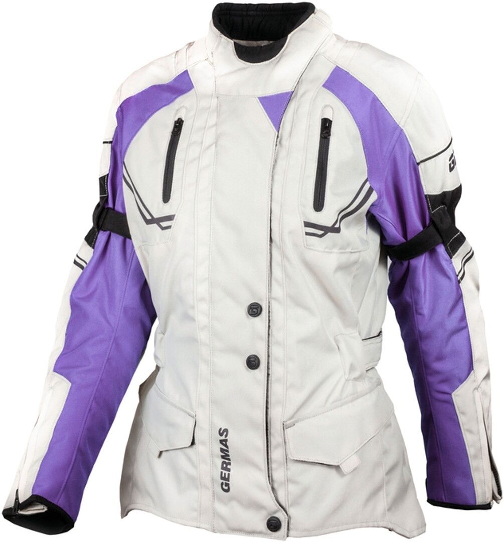 GMS Taylor Damen Motorrad Textiljacke XL Grau Lila