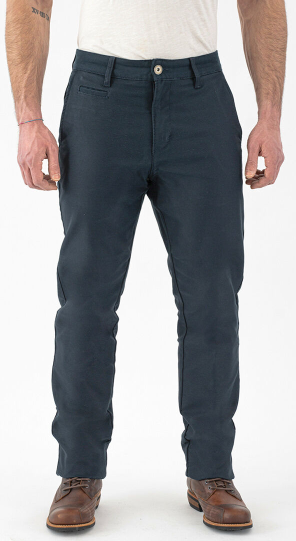 Rokker Navy Chino Motorrad Textilhose 33 Blau