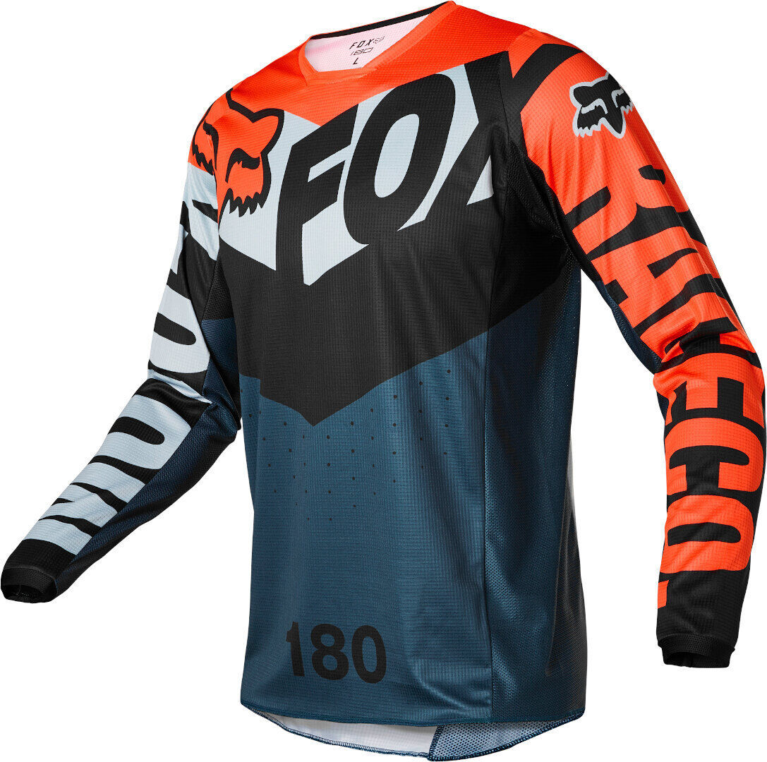 FOX 180 Trice Motocross Jersey M Blau Orange