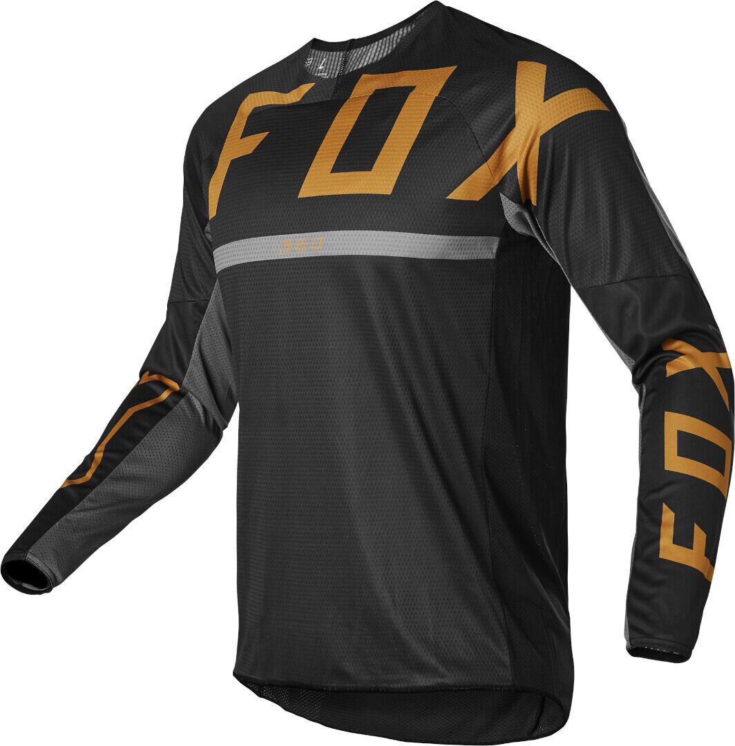 Fox 360 Merz Motocross Jersey 2XL Schwarz Orange