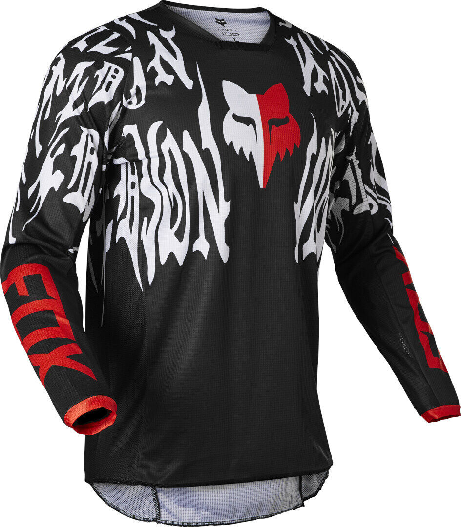 FOX 180 Peril Motocross Jersey L Schwarz Rot