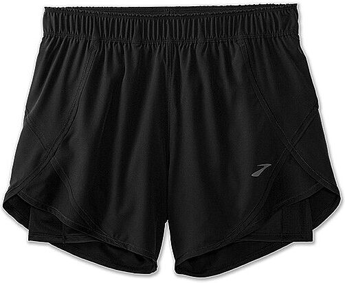 BROOKS Damen Laufshort Chaser 5" 2-in-1 schwarz   Größe: XS   221464 Auf Lager Damen XS