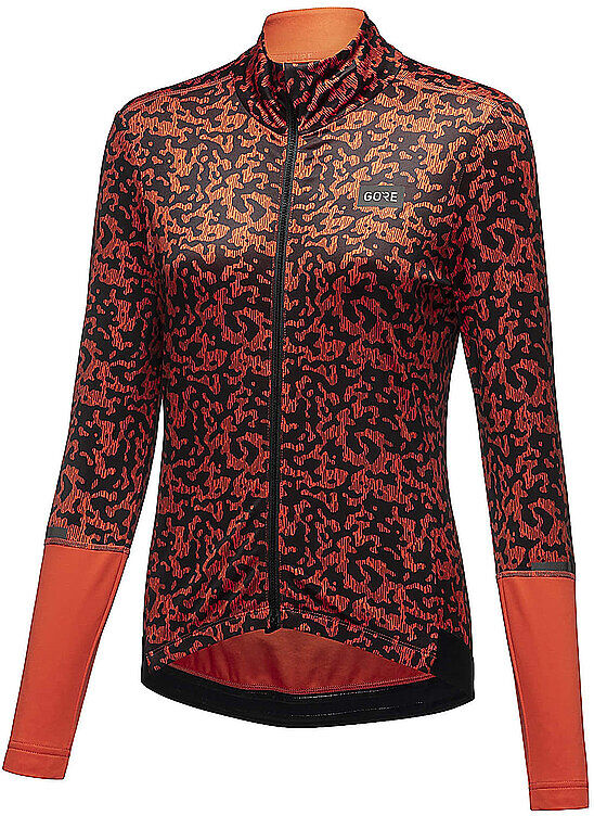 GORE Damen Radtrikot Progress Thermo Rain Camo FZ orange   Größe: 36   100910 Auf Lager Damen 36