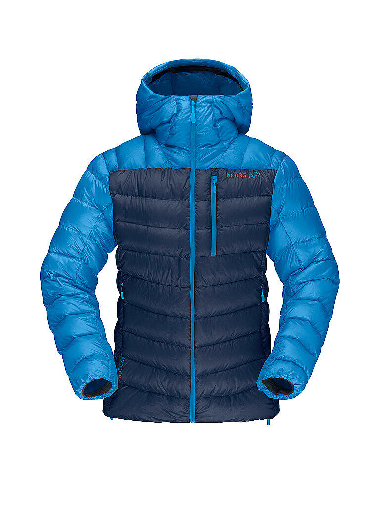 NORRØNA Damen Tourenjacke lyngen down 850 Hoodie blau   Größe: M   2005-20 Auf Lager Damen M