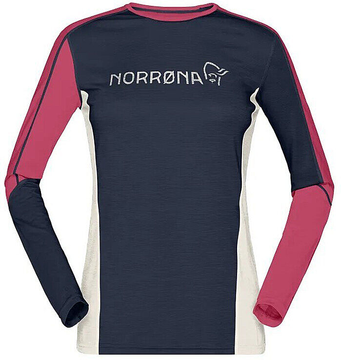 NORRØNA Damen Funktionsshirt falketind Equaliser Merino Round Neck pink   Größe: M   1822-22 Auf Lager Damen M