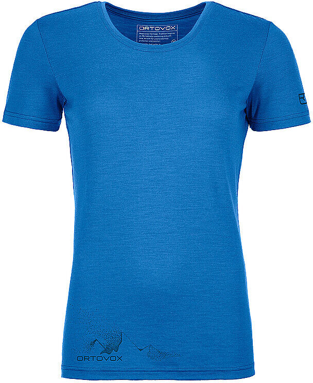 ORTOVOX Damen Funktionsshirt 185 Merino Logo Spray blau   Größe: XS   83053 Auf Lager Damen XS