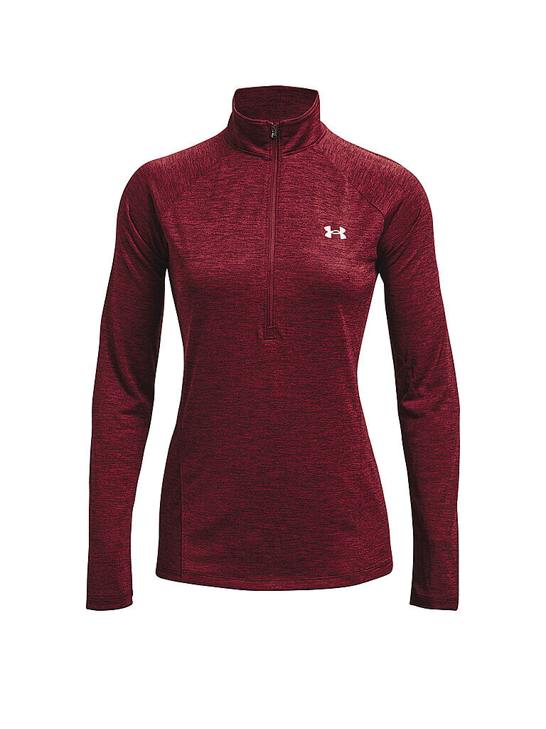 UNDER ARMOUR Damen Fitnessshirt UA Tech™ Twist, mit halblangem Reißverschluss rot   Größe: M   1320128-626 Auf Lager Damen M