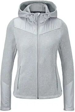 Tchibo - Hybrid-Strickfleecejacke - Hellgrau/Meliert - Gr.: S Polyester  S 36/38