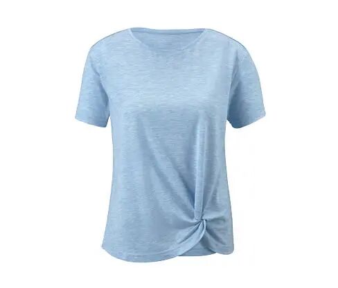 Tchibo - Yogashirt mit Knoten - Hellblau/Meliert - Gr.: L Polyester  L 44/46