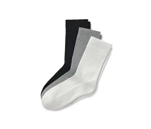 Tchibo - 3 Paar Socken - Schwarz/Meliert - Gr.: 35-38 Baumwolle 1x 35-38