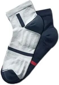 Tchibo - 2 Paar Sportsocken - Dunkelblau/Meliert - Gr.: 43-46 Polyamid 1x 43-46