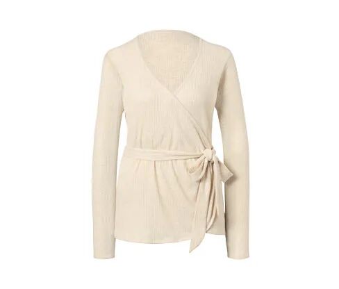 Tchibo - Yoga-Wickel-Cardigan - Beige/Meliert - Gr.: L Polyester  L 44/46