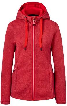 Tchibo - Strickfleecejacke - Rot/Meliert - Gr.: L Polyester Rot L