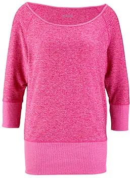 Tchibo - Sportshirt mit Fledermausärmeln - Pink/Meliert - Gr.: L Polyester Pink L 44/46