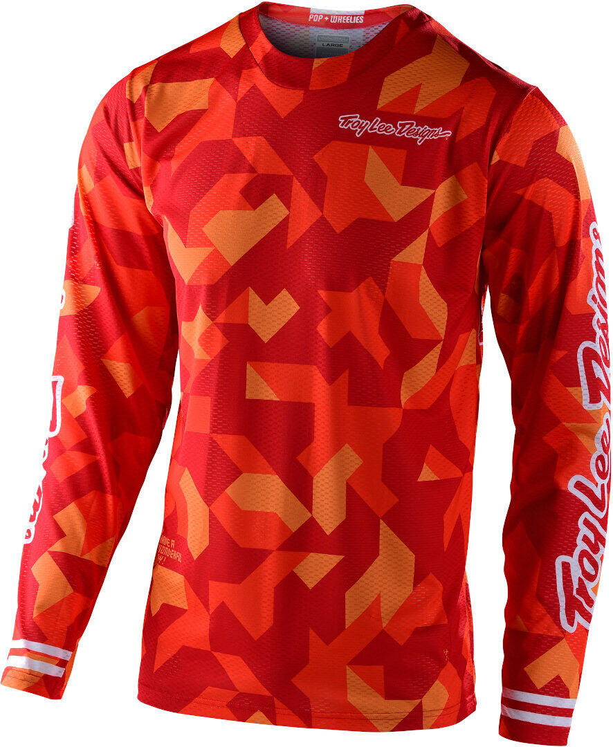 Troy Lee Designs GP Air Confetti Motokrosový dres XL červená Oranžová