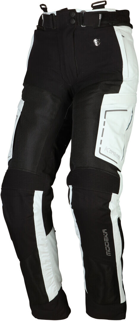 Modeka Khao Air Dámské motocyklové textilní kalhoty S 38 Černá Šedá
