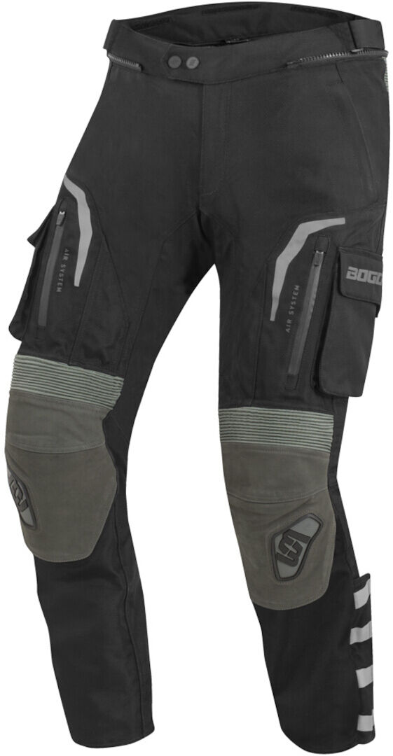 Bogotto Explorer-Z Vodotěsné motocyklové kůže / textilní kalhoty 2XL Černá Zelená