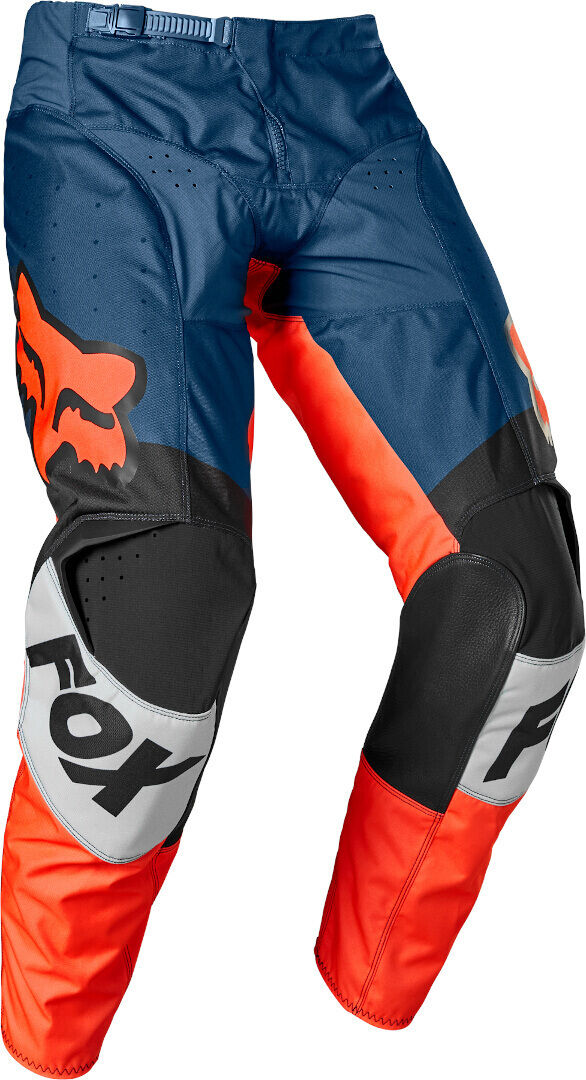 FOX 180 Trice Motokrosové kalhoty 36 Modrá Oranžová