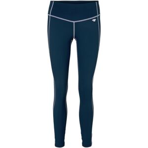 TOM TAILOR Damen Sport Leggings, blau, Logo Print, Gr. M