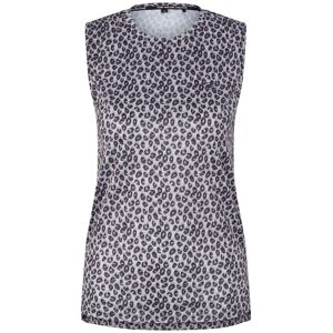 TOM TAILOR Damen Tanktop mit Leo-Print, grau, Gr. XS