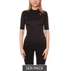 5er Pack Planet Sports Malindi Lycras Damen Sport-Shirt Fitness T-Shirt PS110010-200 Schwarz - Weiblich - Size: M