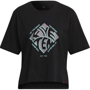 Five Ten Lässiges kürzer geschnittenes Damen Baumwoll T-Shirt. Farbe: Schwarz / Größe: M