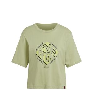 Five Ten Lässiges kürzer geschnittenes Damen Baumwoll T-Shirt. Farbe: Grün / Größe: L