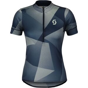 Scott Endurance 15 S/Sl Jersey Blau, Damen Kurzarm-Radtrikots, Größe S - Farbe Dark Blue - Fresh Green