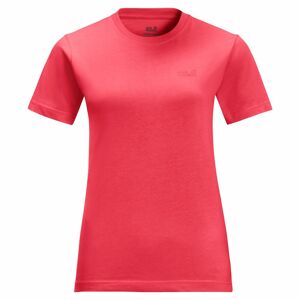 Jack Wolfskin Essential Tee Rot, Damen Kurzarm-Shirts, Größe S - Farbe Tulip Red