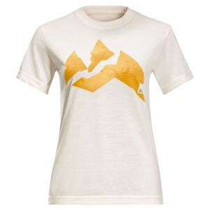 Jack Wolfskin Nachhaltiges lässiges Damen T-Shirt. Farbe: Weiß / Größe: XS