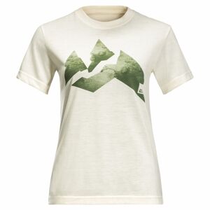 Jack Wolfskin Nachhaltiges lässiges Damen T-Shirt. Farbe: Weiß / Größe: S
