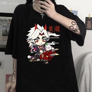 Planet Clothing Wholesale Genshin Impact T-Shirt Arataki Itto T-Shirt Spiel Grafik T-Shirts Damen Kawaii Kleidung Mädchen Übergroße Casual Tops 100 % Baumwolle