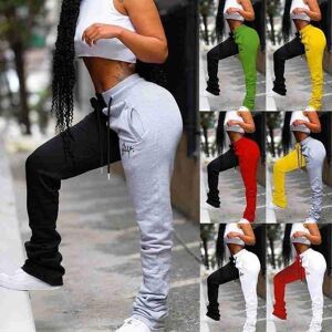 Gody Jogginghose Frauen Streetwear Jogger Hosen Stickerei Hohe Taille Hosen Casual Hosen