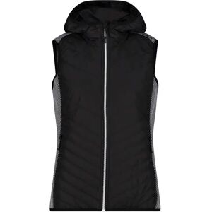 CMP Damen Kapuzensweat WOMAN VEST HYBRID FIX HOOD - female - Schwarz - 36