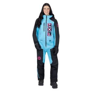 Anzug FXR Recruit F.A.S.T. Insulated Schwarz-Himmelblau-Elektrikrosa Damen 8 (M)