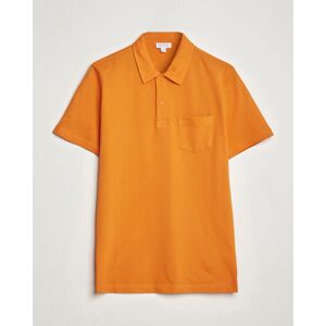 Sunspel Riviera Polo Shirt Flame Orange