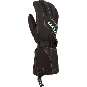 Klim Ember Gauntlet Damen Snowmobil Handschuhe - Schwarz Grün - L - female